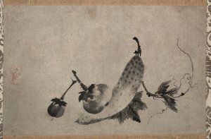 Okurky a lilek, 1500s. od Yamada Doan
