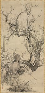 Švestky, bambus a orchidej, 1834.
