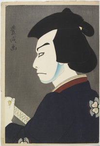 Herec Nakamura Kichiemon I jako Hoshikage Doemon, 1921 (barevný dřevořez)