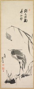 Egret and Reeds, pozdní 1800. od Yang Ki hun