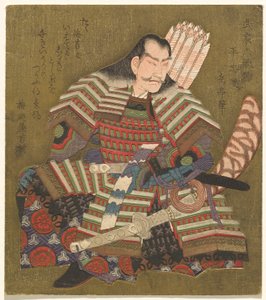 Taiřina volná jízda, ze série s shi x yitsumo r a dalších samurajských básní (Samurai Rokkasen) od Yashima Gakutei