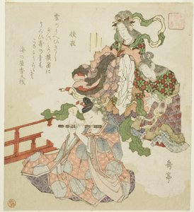 Příběh Sagoroma ze série „Deset dvorských příběhů pro kruh Honcho (Honchoren monogatari juban)“ od Yashima Gakutei