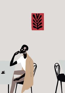 Kavárna scéna s Matissem, 2016, (digitální)