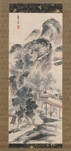 Jarní úklid, 19. století. od Yokoi Kinkoku