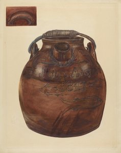 Jablečný mošt nebo džbán na vodu, 19351942. od Yolande Delasser