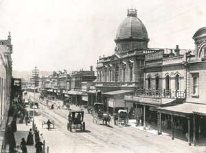 Rundle Street, Adelaide, Austrálie, 1895.