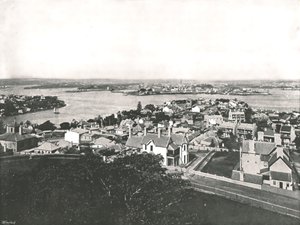 Pohled z North Shore, Sydney, Austrálie, 1895.