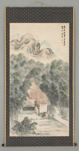 Učencovo útočiště v bambusovém háji, ca.
1760-1767 (tuš a barva na papíře) od Yosa (1716-83) Buson