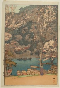 Arashiyama, ze série „Osm scén třešňových květů“ od Yoshida Hiroshi