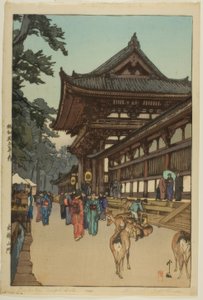 Brána chrámu Daibutsu od Yoshida Hiroshi