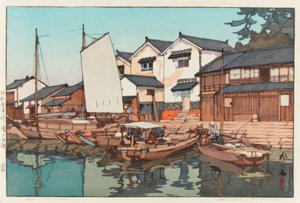 Kura v Tomonoura od Yoshida Hiroshi
