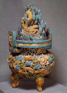 Čínské umění: vypalovačka parfémů v terakotě. Období dynastie Yuan. 1271-1368. od Yuan Dynasty Chinese School