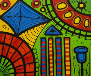 Zelené hřiště, 2022 (olej na plátně) od Yue Zeng