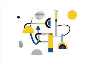 Abstraktní geometrická kompozice, 2017 (vektorová ilustrace)