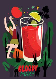 Bloody Mary, 2017 (vektorová ilustrace)