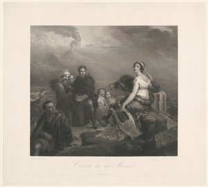 Corinne s navijákem na Capo Miseno Corinne au cap Misenel (název na objektu) od Zachée Prévost