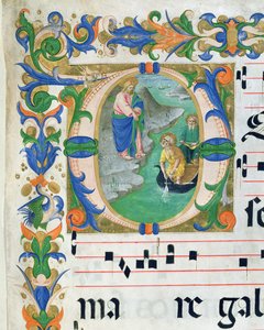 Ms 515 f.1r The Miraculous Draft of Fishes, ze sborové knihy, popravený před rokem 1449 detail 88903 od Zanobi di Benedetto Strozzi