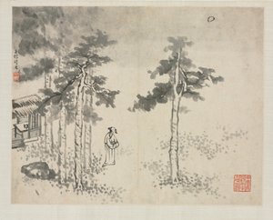 Landscape Album v různých stylech: Shibiao Waiting for the Moon, 1684.