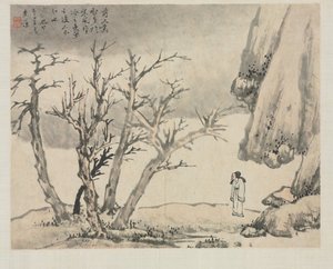 Album Krajina v různých stylech: Snowy Landscape, 1684. od Zha Shibiao