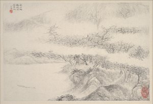 Krajiny, datováno 1644. od Zhang Feng