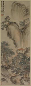 Prázdný altán a rychlý vodopád, 1468. od Zhang Ning