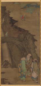 Skalní most na hoře Tiantai, 1178. od Zhou Jichang