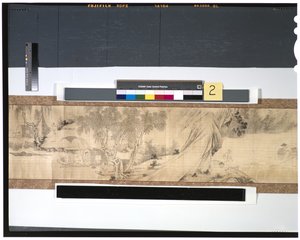 Život rybářů podél řeky, 18. století (inkoust a barva na hedvábí, ruční svitek) od Zhou Shanguan