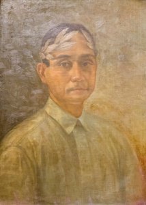 Portrét Jose Corazona de Jesus jako laureáta básníka od Zosimo Dimaano