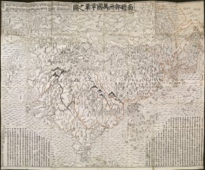 Buddhistická mapa světa, 1710 od Zuda Rokashi Hotan