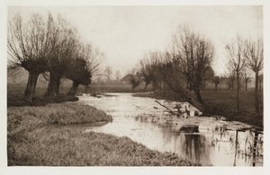 V Backwater na Lea od Frederick (attr. to) Barnard