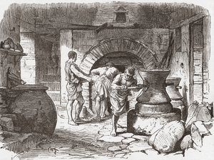 Římská pekárna, Pompeje, Itálie. od . .