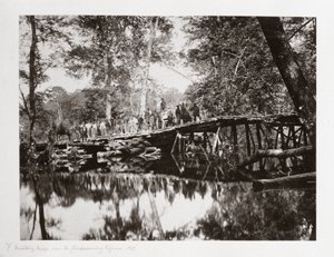 Vojenský most přes Chickahominy, Virginie, USA, c 1862 od Ferdinand Georg Waldmuller