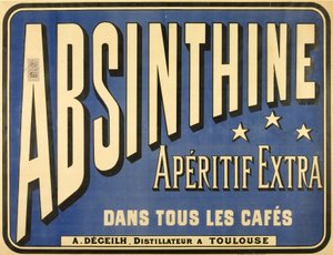 Plakát na extra aperitiv absinthine, ve všech kavárnách od Frederick (attr. to) Barnard