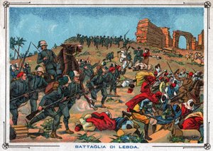 Bitva o Wadi. Bitva u Wadi Lebda. od Ferdinand Georg Waldmuller
