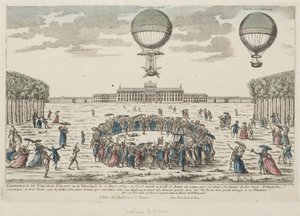 Blanchardův první výstup v balonu, 2. března 1784 od Frederick (attr. to) Barnard