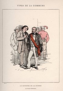 Pařížská komuna: kostým od MINISTRA LA WAR - LE CITIZEN DELESCLUZE (6) v „“ Les Communeux od Frederick (attr. to) Barnard