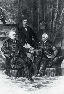 Konference mezi Otto von Bismarckem (1815-1898) a Francescem Crispim (1819-1901) ve Friedrichsruhe, říjen 1887, Německo od William Walcutt