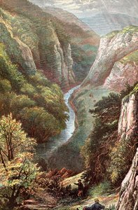 Dovedale, Peak District, Derbyshire, Anglie, od . .