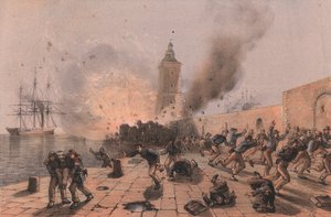 Exploze prachového sudu Lucerny, obležení Ancony od William Walcutt