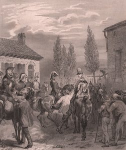 Francouzská armáda vstupující do Belgie, srpen 1831, ocelorytina na čínském papíře od William Walcutt