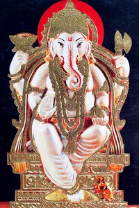 Ganéša nebo Ganapati: hinduistický bůh v čele se slonem. od . .