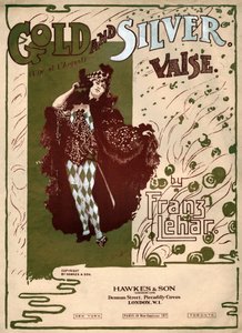 Zlato a stříbro, valčík od Franze Lehara. cca 1904 (ilustrace) od . .