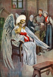 Anděl strážný. cca 1910 (rytina) od . .