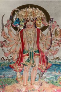 Hanuman, opičí bůh v hinduistické mytologii. od . .