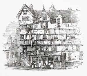 Domy v High Street, Edinburgh, Skotsko od . .