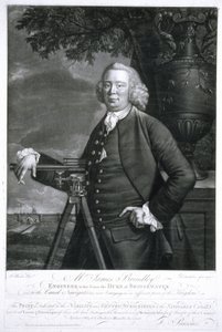 James Brindley , britský stavební inženýr a stavitel kanálů od Frederick (attr. to) Barnard
