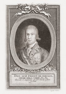 Luis Fermín de Carvajal, hrabě z Unie. Portrét. od . .