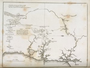Mapa Sydney a okolních oblastí, Austrálie, c 1798 od Frederick (attr. to) Barnard