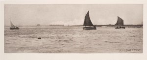 „Na Breydon Water, Mořská mlha přichází nahoru“ od Frederick (attr. to) Barnard