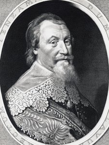 Portrét Axela Gustafssona Oxenstierny (1583-1654), lorda vysokého kancléře Švédska, rytina od William Walcutt